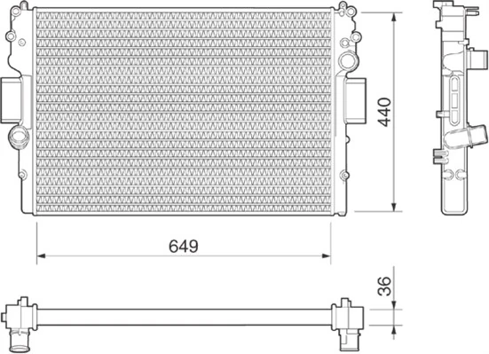 Radiator, engine cooling